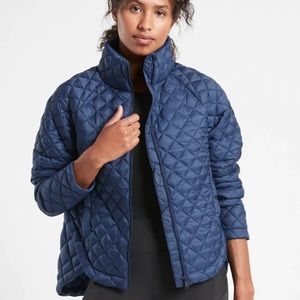 Athleta Whisper Featherless Jacket Enchanted Blue Size Small NWT